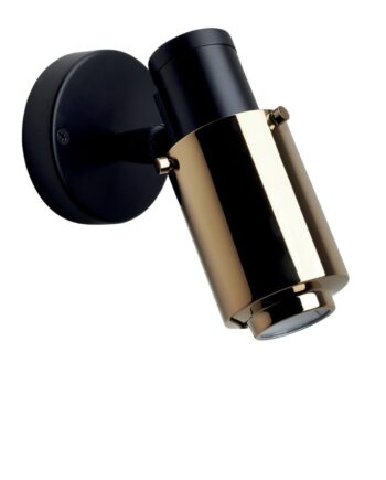 Elegant Biny Spot LED Lampe i Mat Sort Guld - Stilfuld Belysning