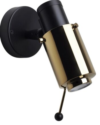 Biny Spot Lampe i Sort Guld – Elegant Belysning til Hjemmet