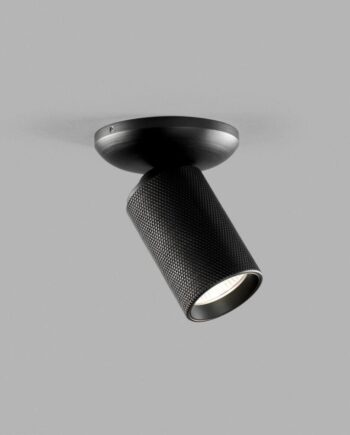 Elegant Sort Raw LED Spotlampe – Stilfuld Belysning Tilbud