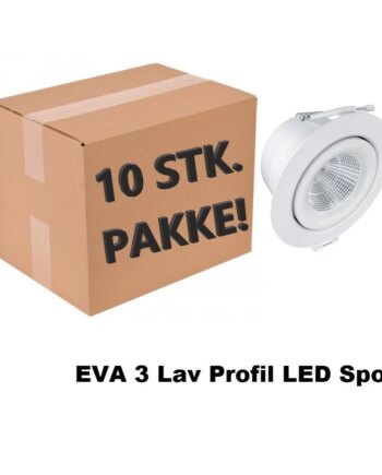 Hvid Eva Led Spot 3000k 430lm Ra97 Dæmpbar Ip54 Inde Udendørs - 651012526  - 5703054001201