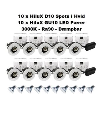 Hvid Hilux D10 Spot Inkl Hilux 3000k Ra90 - Hilux 651012526  - 5740031803854