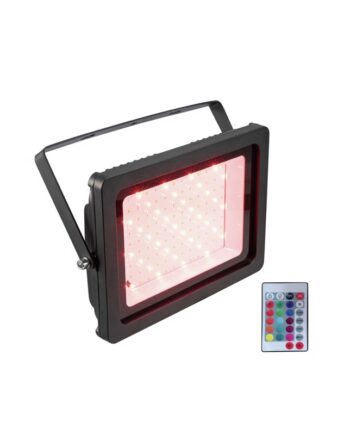 Udensdørs Spot Multifarvet Rgb Med Remote Ip65 100 Watt - Eurolite 651012526  - 4026397715897