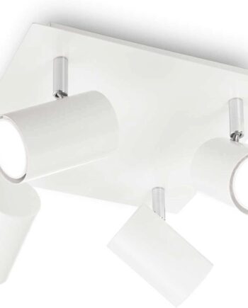 Hvid Loftspot Ideal Lux Spot Serie Justerbar Metalspotlampe Gu10 Ø30 - Ideal Lux 651012526  - 8021696156774