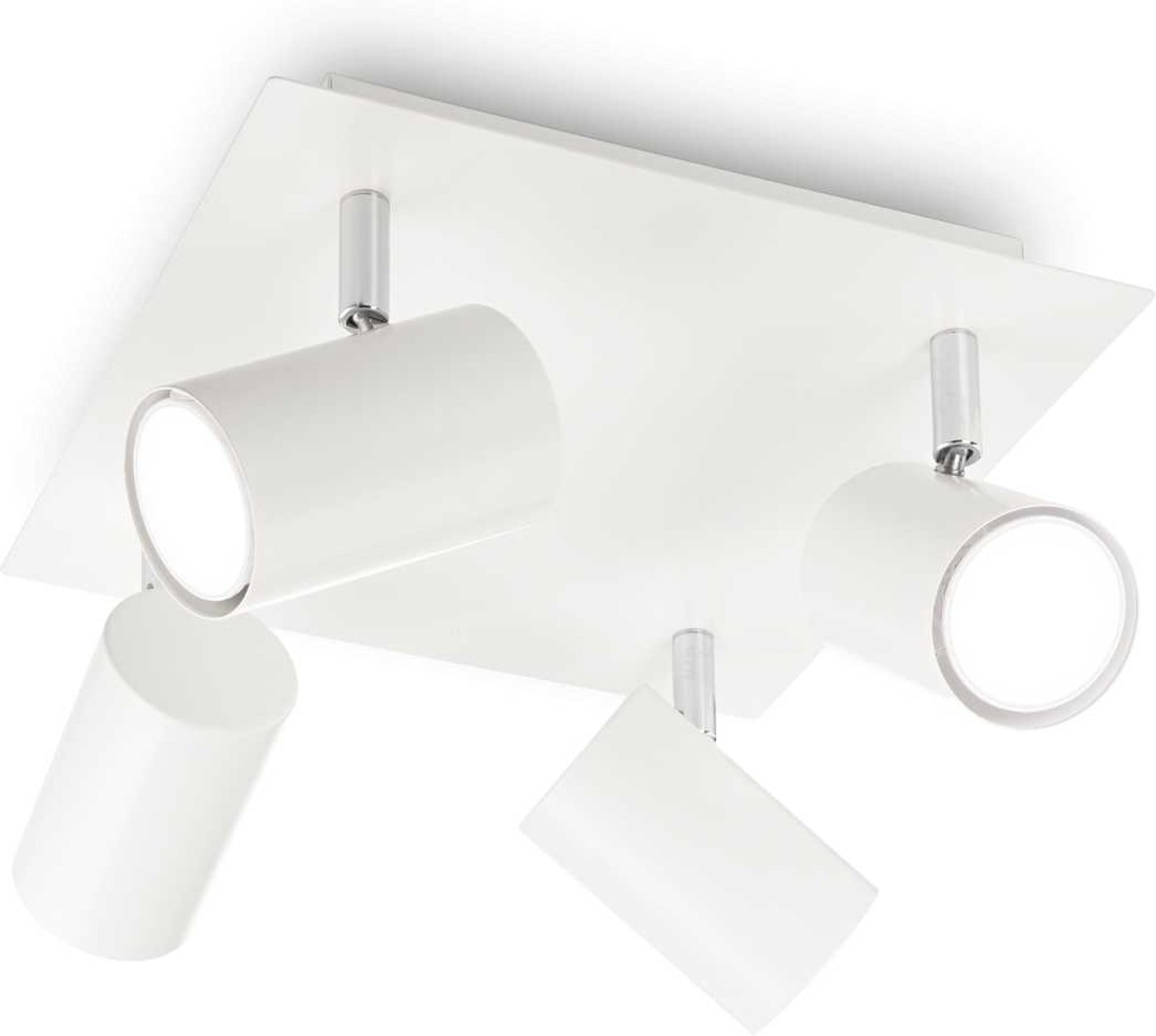Hvid Loftspot Ideal Lux Spot Serie Justerbar Metalspotlampe Gu10 Ø30 - Ideal Lux 651012526 - 8021696156774