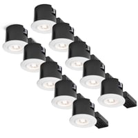 Hvid Nordtronic Quick Spot Indbygningsspot Gu10 230v Led Rund Inkl Led Pre Nordtronic Crigt Value 400lm 3000k Dmpbar Mat Pak - Nordtronic 651012526