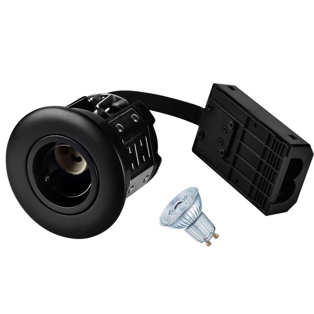 Sort Indbygningsspot Gu10 Outdoor Gu10 Led - Sunflux 651012526 - 5710777034898