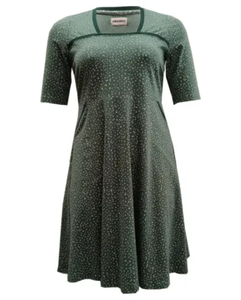 Grøn Plus Size Kjole Genkei Soft Green Spot - Amamiko 651012526