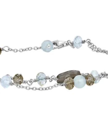 Rabinovich Armbånd Sølv Med Røgkvarts Aquamarin Calcedon - Rabinovich 651012526